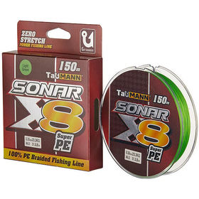 Леска плетёная TauMANN Sonar PE X8 #0.4 150м 0.10мм (Light Green)