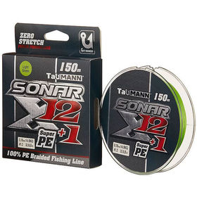Леска плетёная TauMANN Sonar X12+1 PE #0.4 150м 0.10мм (Light Green)
