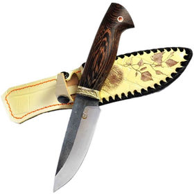 Нож Сокол со следами ковки ст.95Х18 венге литье мельхиор (Семин)