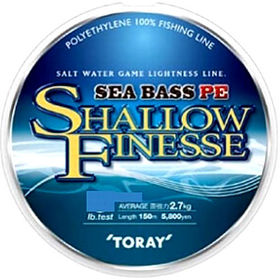 Леска плетеная Toray Sea Bass PE Shallow Finesse 150м 0.117мм