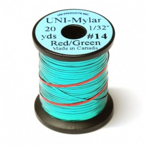 Люрекс плоский двухцветный UNI Mylar #14 Red / Green1/32