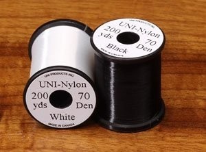 Нить монтаж.UNI Nylon 70 denier 200yds.Black