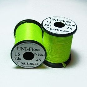 Нить шелк.плоск.UNI Floss Neon 15yds.Chartreuse