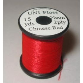 Нить шелк.плоск.UNI Floss Neon 15yds.Chinese Red