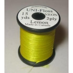 Нить шелк.плоск.UNI Floss Neon 15yds.Lemon