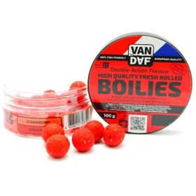 Бойлы VAN DAF Клубника 15 мм, красный, 100 г.
