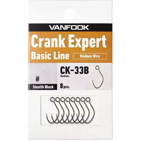 Крючки Vanfook CK-33B stealth black #4 (упаковка - 8шт)