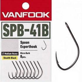 Крючок Vanfook SPB-41B Spoon Experthook Medium Heavy Micro Barb №10 (упаковка - 8шт)