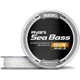 Леска плетеная Varivas Avani Sea Bass PE Si-X8 Premium White #0.8 150м 0.145мм (белая)