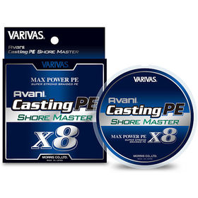 Плетеный шнур Varivas Avani Casting PE Max Power x8 Shore Master #0.6 200 m 0.128 mm (белый)