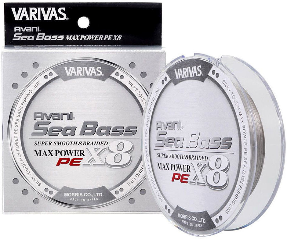 Плетеный шнур Varivas Avani Sea Bass Max Power PE x8 150м 0.165мм Grey