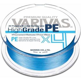 Плетеный шнур Varivas High Grade PE X4 #0.6 0.128 мм 4.5 кг (голубая)