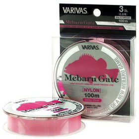 Леска Varivas Mebaru Gate Nylon #0.5 100м 0.117мм (розовый)