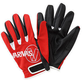 Перчатки для джиггинга Varivas Glove VAG-13 Red р.L