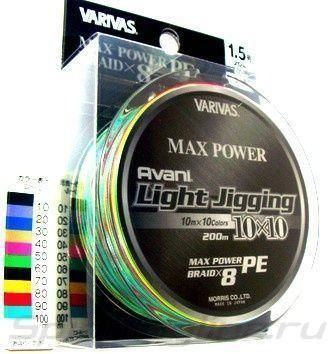 Плетёный шнур Varivas Avani Light Jigging Max Power 10x10 200м 0.6мм (многоцветная)