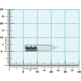 Капсула шумовая Glass Rattle 5x25, ф-5мм, 3 шарика, длина 16мм
