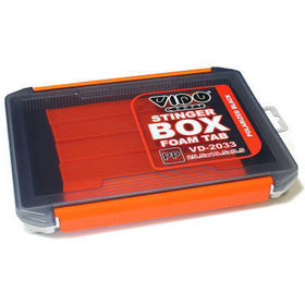 Коробка для приманок Vido Craft VD-2033 Stinger Box Foam Tab Orange Polarized Black