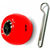 Груз крашеный Мормыш разборная чебурашка Шар (10г) 11 красный люминофор (упаковка - 10шт)