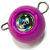 Груз крашеный Мормыш разборная чебурашка Шар (10г) 16 фиолетовый люминофор (упаковка - 10шт)