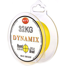 Леска плетеная WFT KG Round Dynamix Yellow 300м 0.35мм