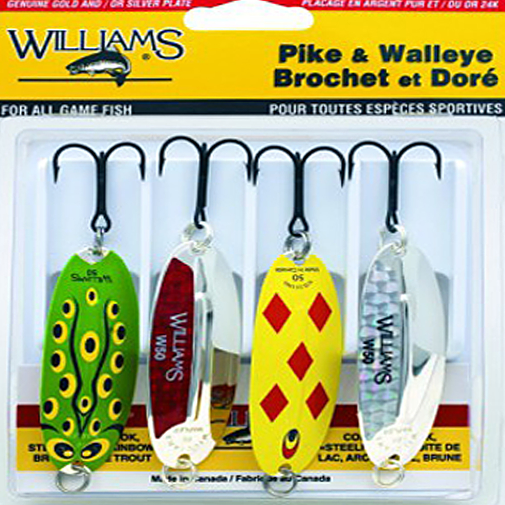 набор блесен williams wabler pike walleye  perch kit