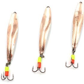 Блесна Яман Листочек большой с тройником (4.5 г) латунь (упаковка - 3 шт)