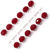 Микробисер Яман Кристалл d-4мм, цвет красный, подвеска короткая (12шт)