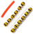 Микробисер Яман Шар (3.1мм) желто-черный арбуз №1, подвеска короткая (упаковка - 12шт)