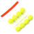 Микробисер Яман Шар (4мм) флуоресцентный желтый, подвеска короткая (упаковка - 12шт)