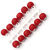 Микробисер Яман Шар (4мм) флуоресцентный красный, подвеска короткая (упаковка - 12шт)