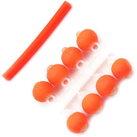 Микробисер Яман Шар (4мм) флуоресцентный оранжевый, подвеска короткая (упаковка - 12шт)