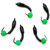 Мормышка вольф. безнасадочная Яман Лесотка №3 8мм d-3мм (0.60г) фц.зеленый шар, цв.Черный