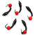 Мормышка вольф. безнасадочная Яман Лесотка №3 8мм d-3мм (0.60г) фц.красный шар, цв.Черный