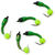Мормышка вольф. безнасадочная Яман Лесотка №1 7.5мм d-2 мм (0.30г) фц.желтый шар, цв.Салатовый