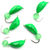 Мормышка безнасадочная Яман Банан зеленый 3мм (0.5г) кошачий глаз зеленый (5шт)