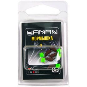 Мормышка безнасадочная Яман Банан матовый шоколад 3мм (0.5г) ядреный кубик зеленый (5шт)