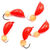 Мормышка безнасадочная Яман Банан красный 3мм (0.5г) кошачий глаз красный (5шт)