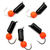 Мормышка безнасадочная Яман Гвоздешарик черный 2мм (0.45г) шарик оранжевый неон (5шт)
