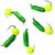 Мормышка безнасадочная Яман Гвоздешарик зеленый 2мм (0.45г) шарик желтый неон (5шт)