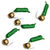 Мормышка безнасадочная Яман Гвоздешарик зеленый 2мм (0.45г) шарик латунный (5шт)