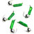 Мормышка безнасадочная Яман Гвоздешарик зеленый 2мм (0.45г) шарик никелированный (5шт)