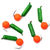 Мормышка безнасадочная Яман Гвоздешарик зеленый 2мм (0.45г) шарик оранжевый неон (5шт)