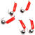 Мормышка безнасадочная Яман Гвоздешарик красный 2мм (0.45г) шарик никелированный (5шт)
