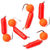 Мормышка безнасадочная Яман Гвоздешарик красный 2мм (0.45г) шарик оранжевый неон (5шт)
