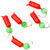 Мормышка безнасадочная Яман Гвоздешарик красный 2мм (0.45г) шарик зеленый неон (5шт)
