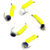 Мормышка безнасадочная Яман Гвоздешарик желтый 2мм (0.45г) кристалл белый (5шт)