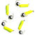 Мормышка безнасадочная Яман Гвоздешарик желтый 2мм (0.45г) шарик никелированный