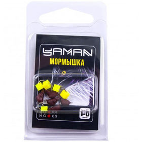 Мормышка безнасадочная Яман Муравей с ушком матовый шоколад (0.45г) ядреный кубик желтый (5шт)