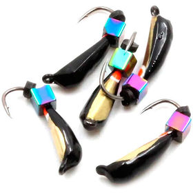 Мормышка вольфрамовая безнасадочная Яман Гвоздик №2(w) (0.45г) кристалл хамелеон латунь (5шт)