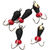 Мормышка вольф безнасад Черт с петлей (короткий) с латунной коронкой (0.6г) бисер фл.красный (5шт)